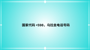 国家代码 +598，乌拉圭电话号码