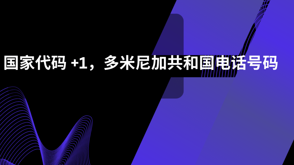 国家代码 +1，多米尼加共和国电话号码